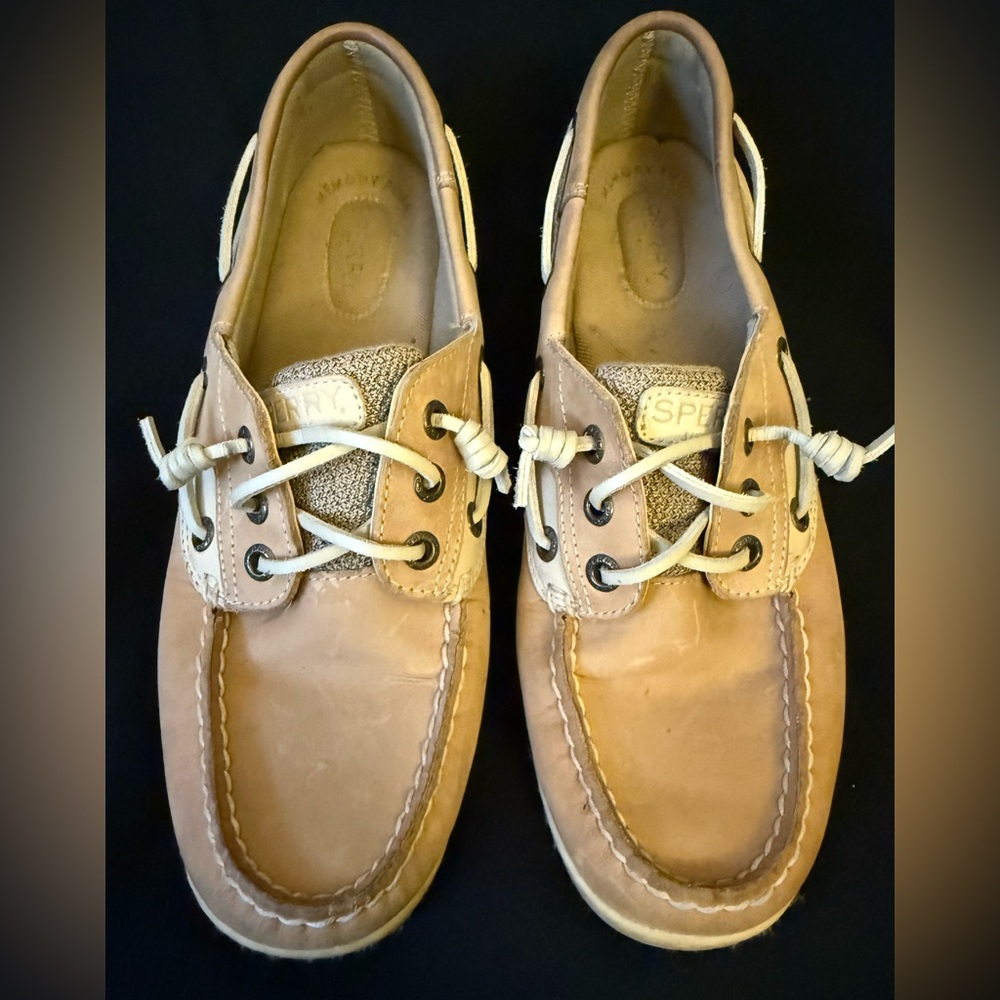 Sperry Woman’s STS97405 Light Brown Boat Deck Shoes OSS - Picture 1 of 7